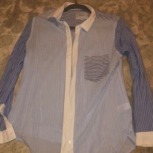 Rails chambray stripes button down